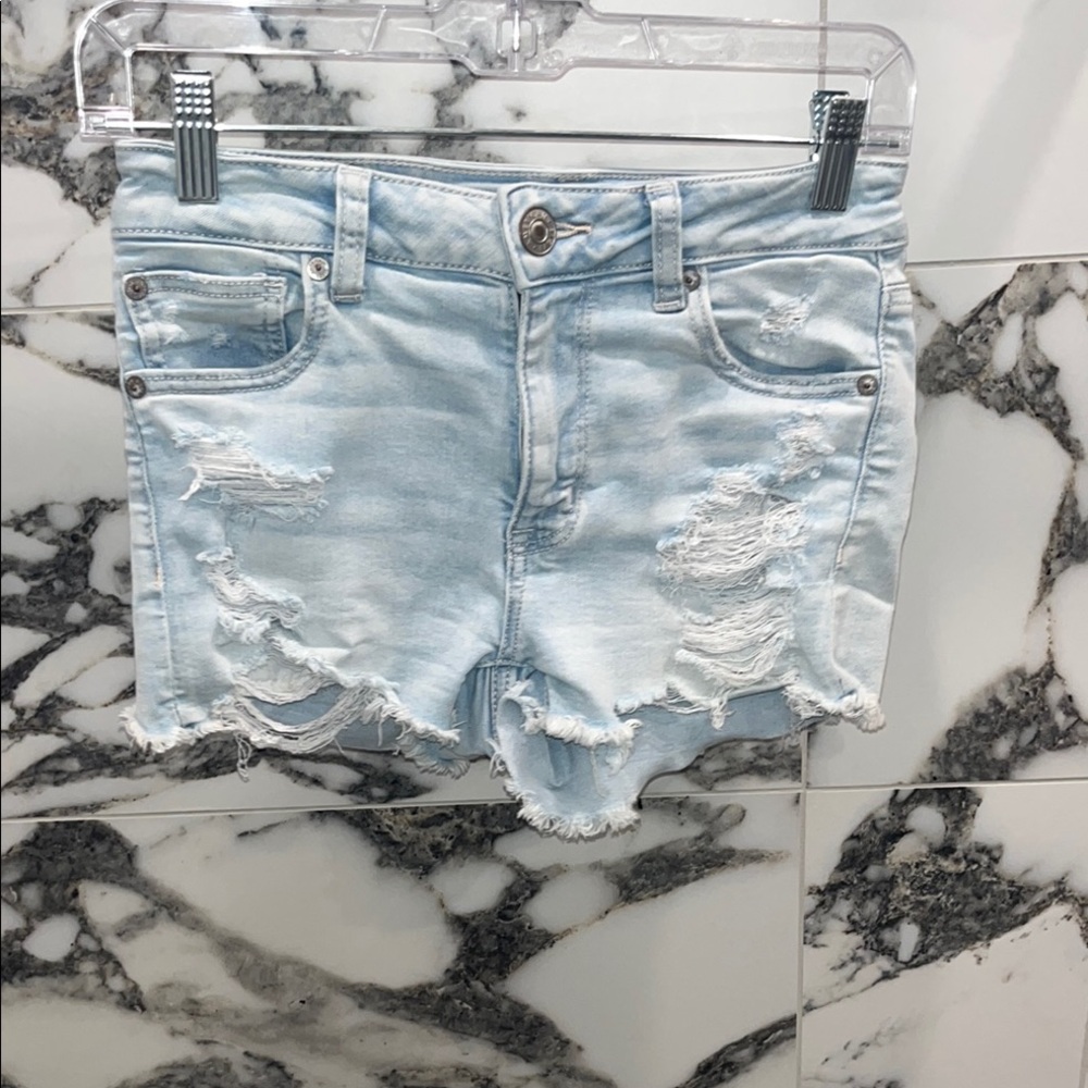 American Eagle Light Wash Jean Shorts